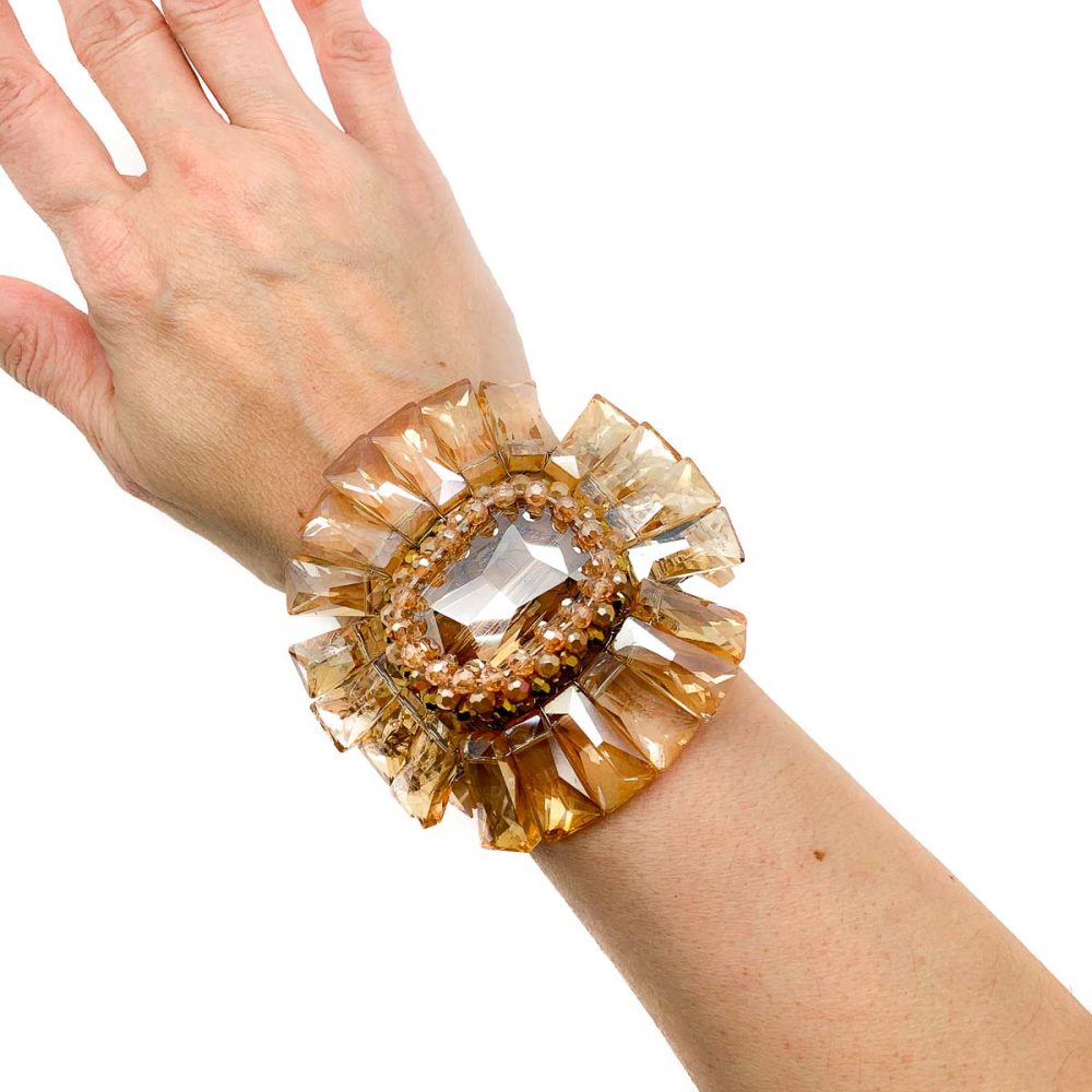Vintage Statement Glass Cuff