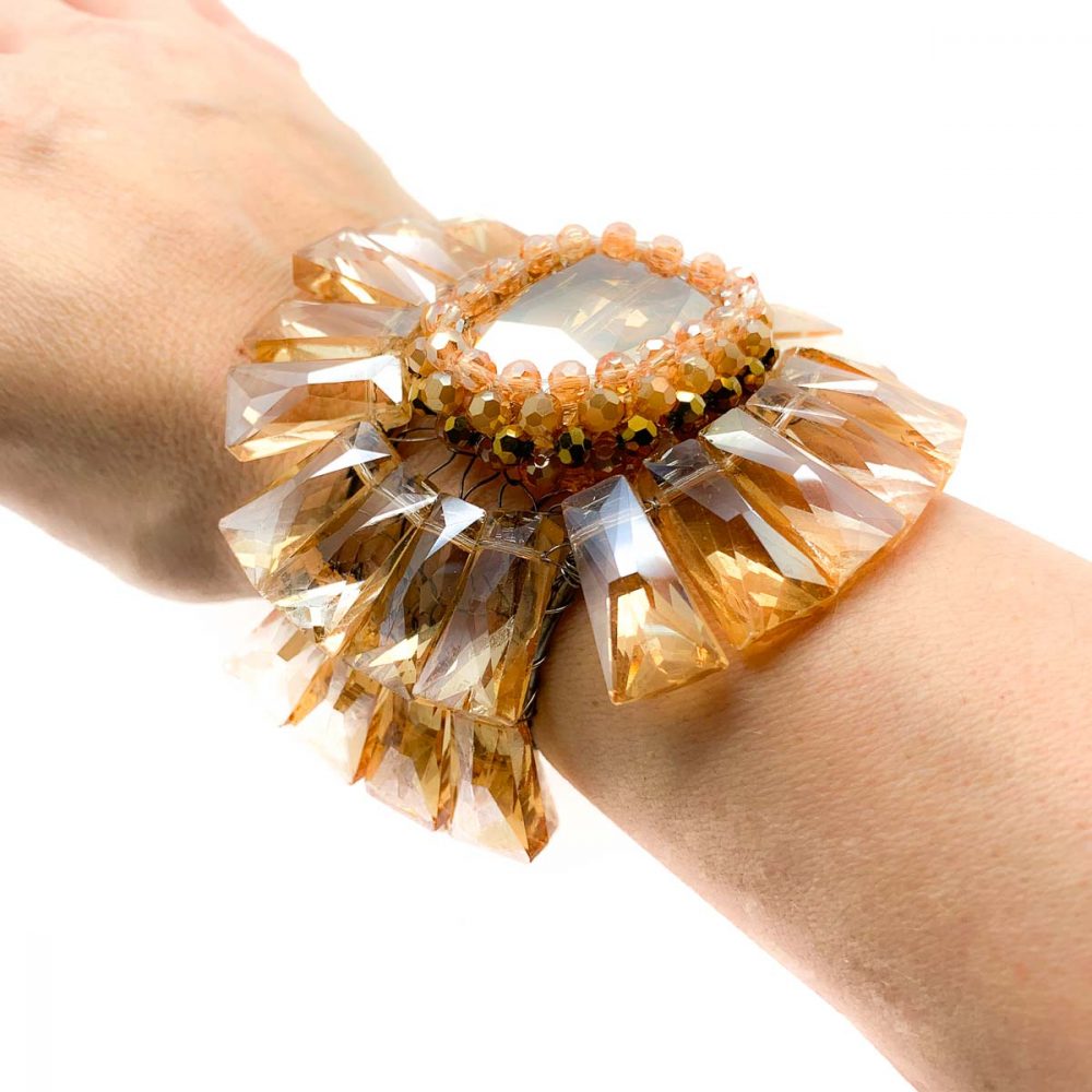 Vintage Statement Glass Cuff