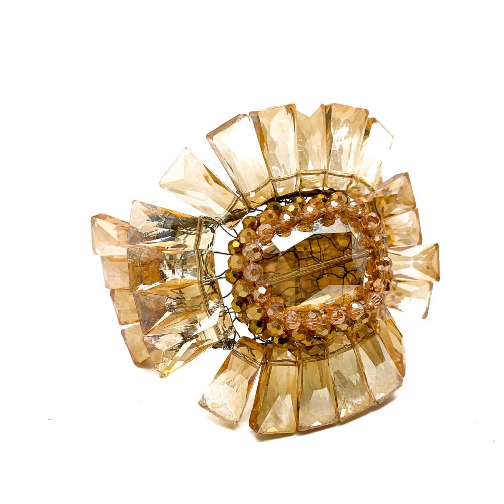 Vintage Statement Glass Cuff