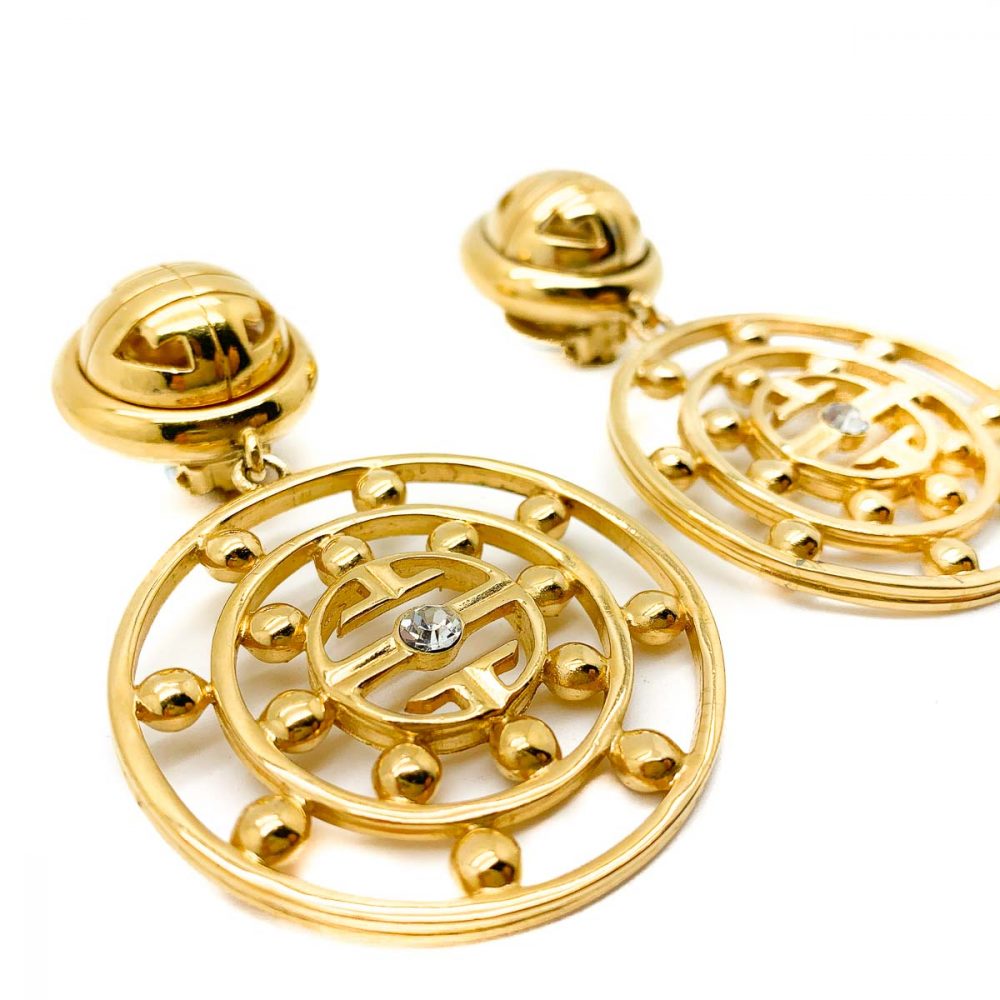 Vintage Givenchy Logo Earrings