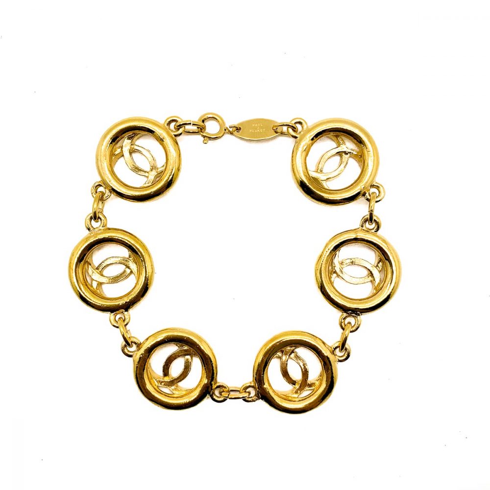 Vintage Chanel CC Logo Bracelet