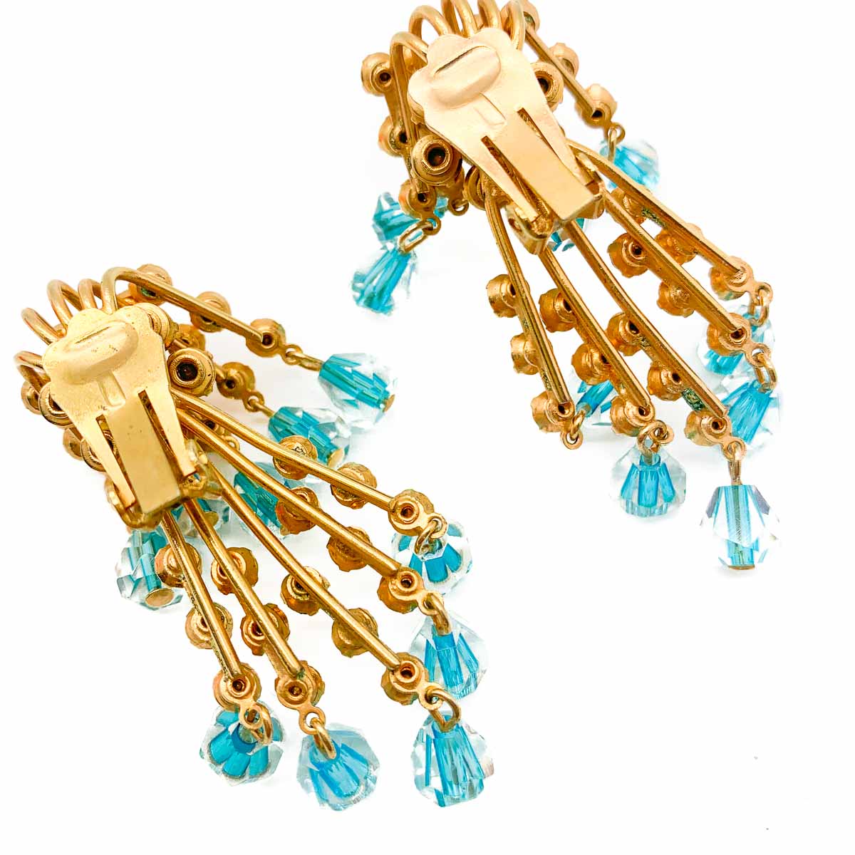 Jennifer Gibson Jewellery 593 Vintage Cascade Earrings (3) Vintage Double Cascade Earrings