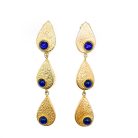 P Vintage Gold Teardrop Earrings