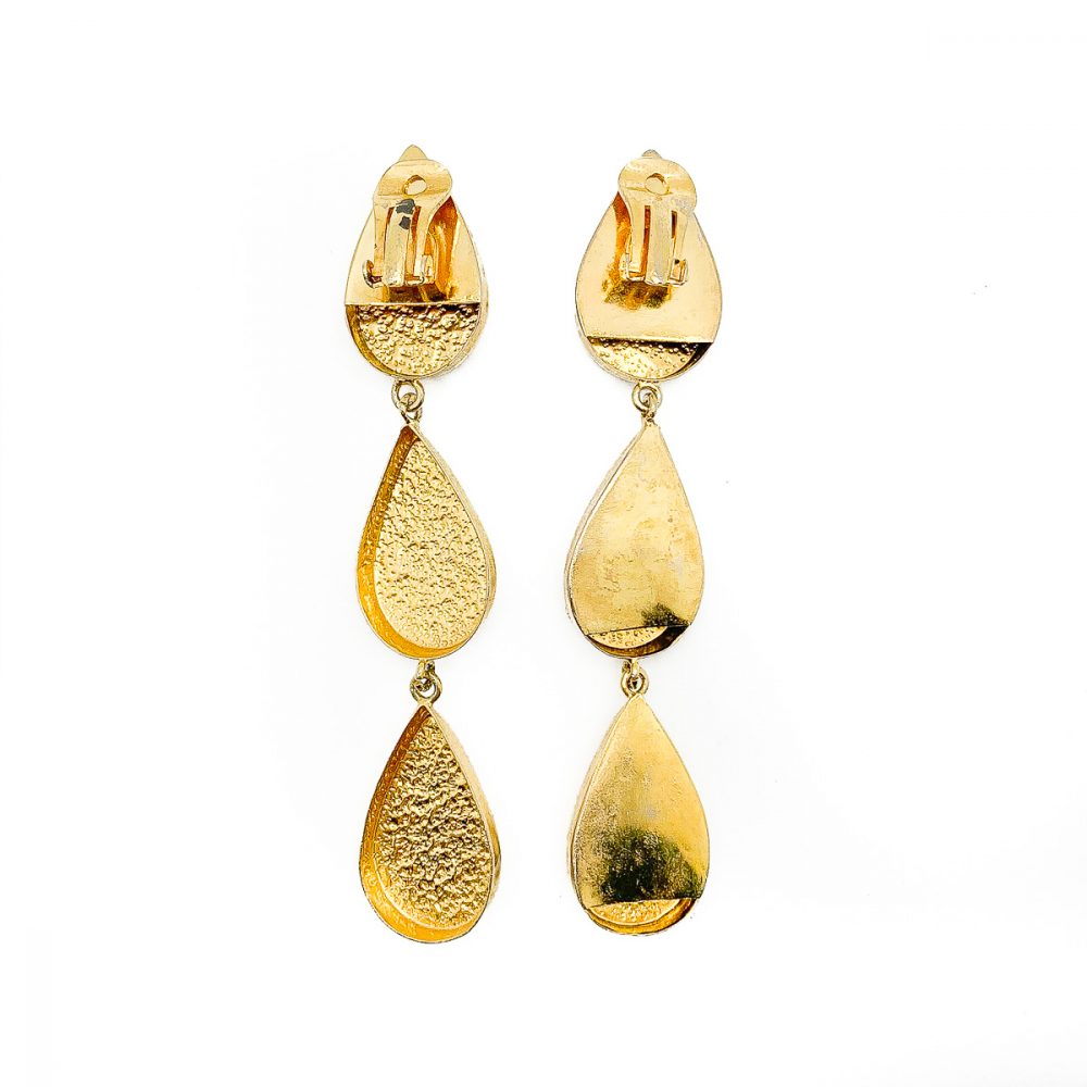 Vintage Gold Teardrop Earrings