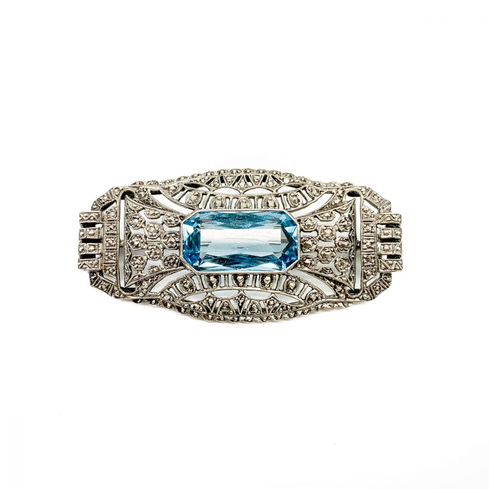 Vintage Art Deco Silver Brooch