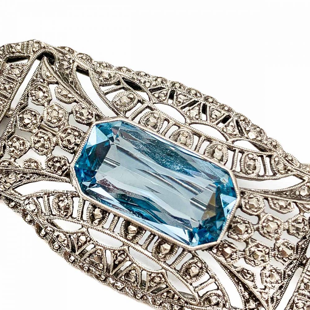 Vintage Art Deco Silver Brooch