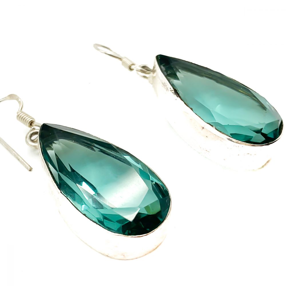 Vintage Green Teardrop Earrings