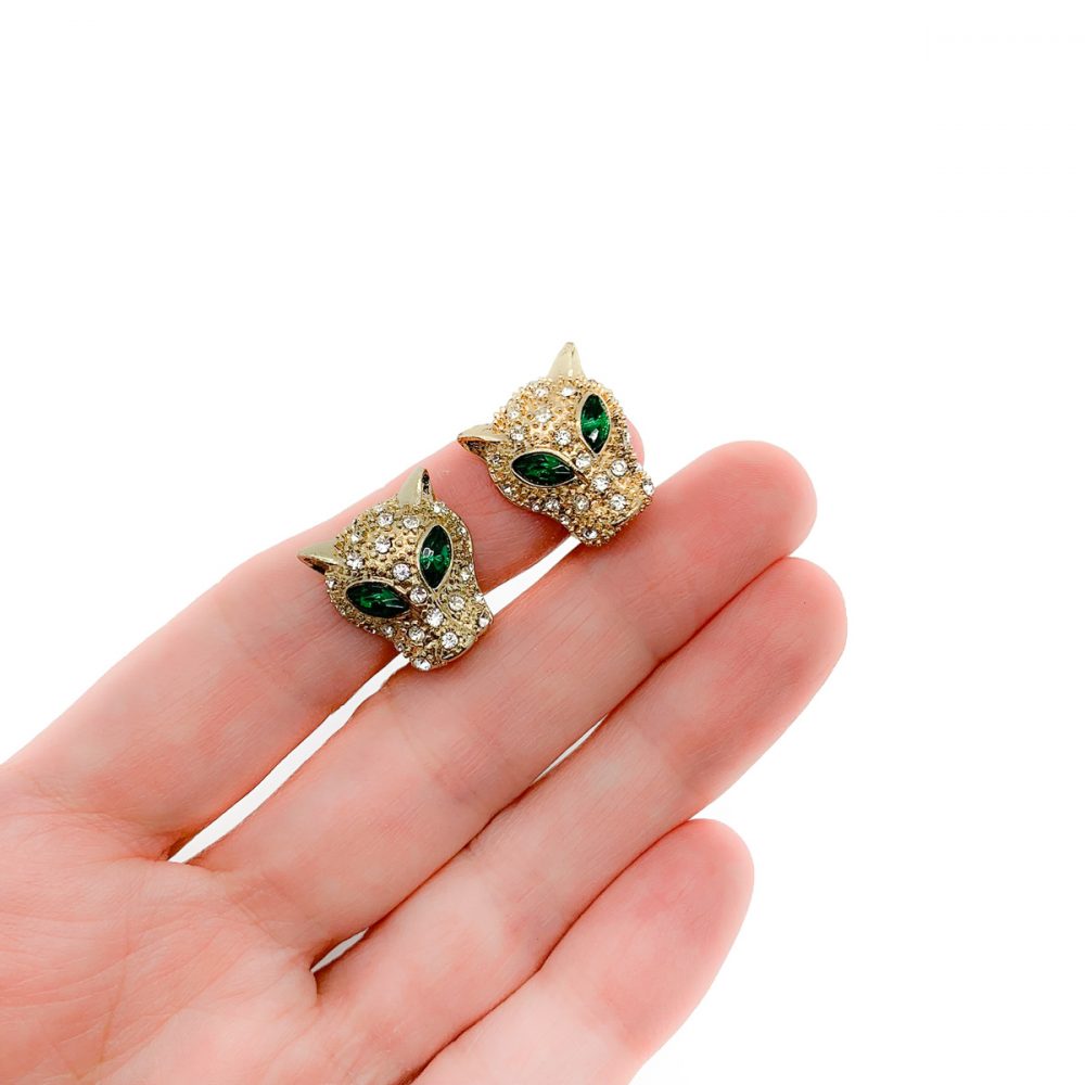 Vintage Big Cat Earrings