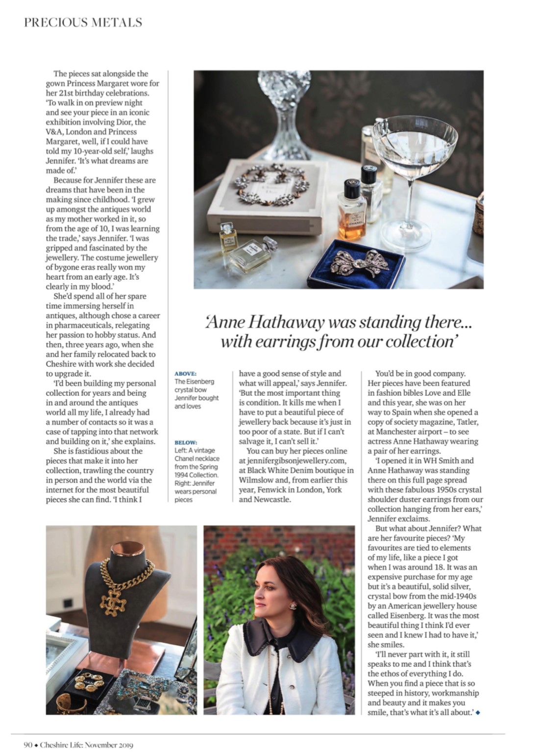 Jennifer Gibson Jewellery Cheshire Life Magazine