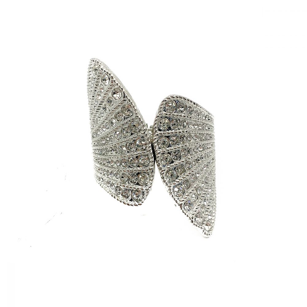 Vintage Rhinestone Clam Cuff
