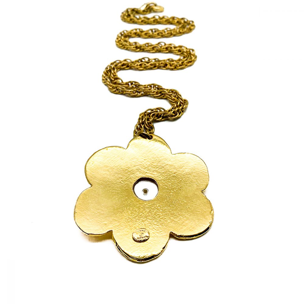 Vintage Pinky Paris Flower Necklace