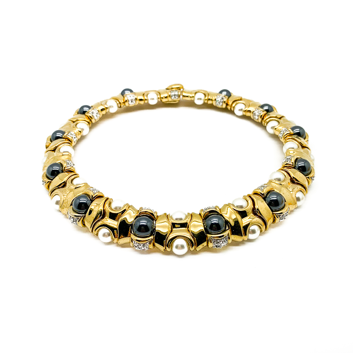 Vintage Gold Pearl Collar