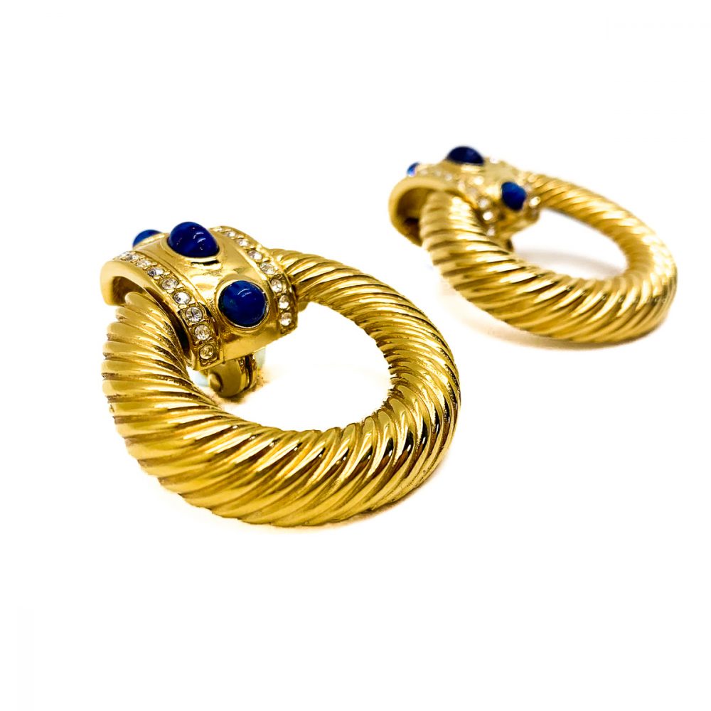 Vintage Givenchy Lapis Earrings