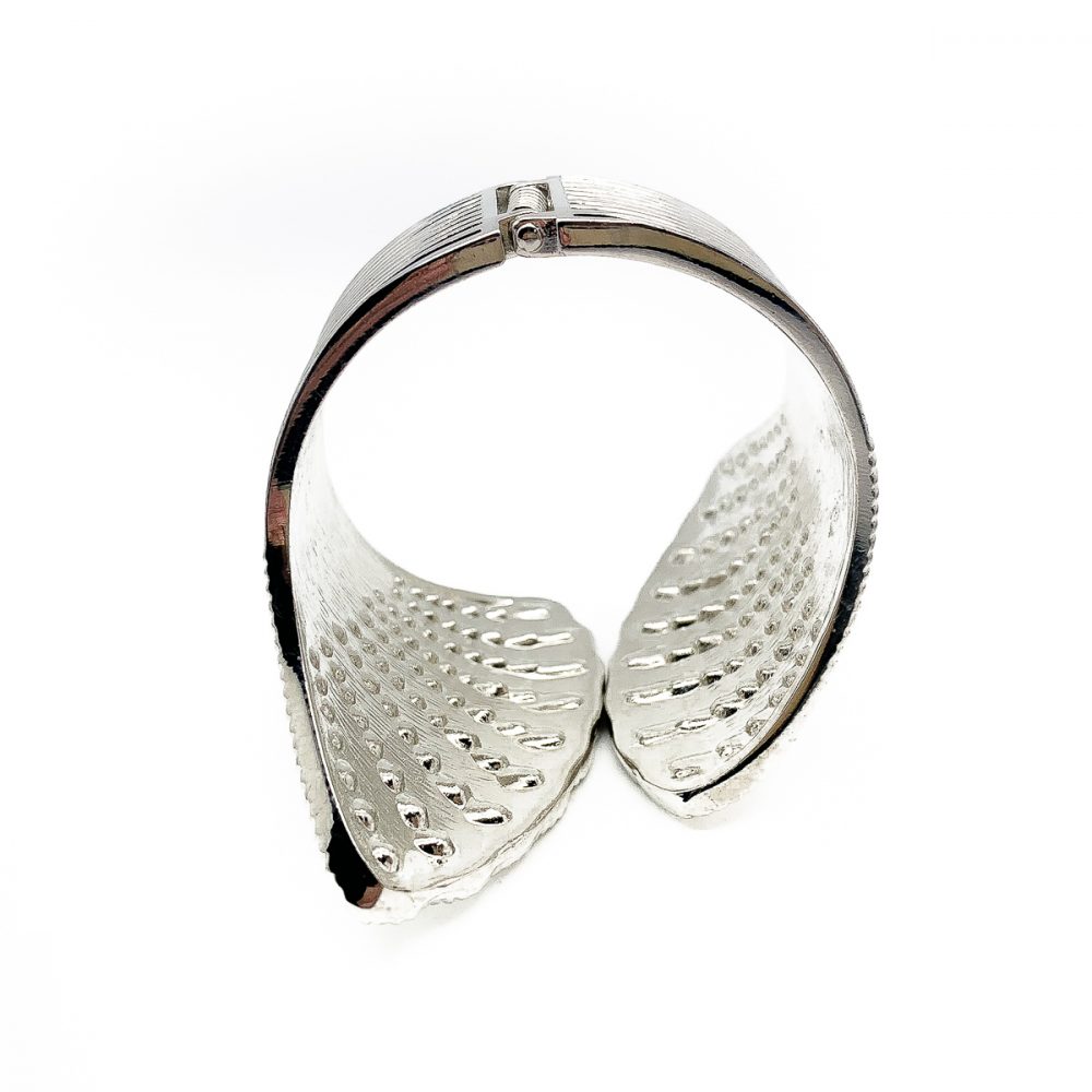 Vintage Rhinestone Clam Cuff
