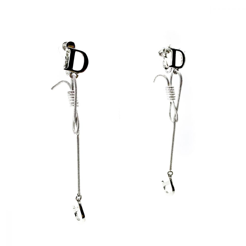 Vintage Dior Rope Logo Earrings
