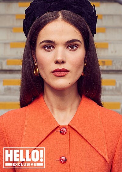 Frankie Herbert wears Jennifer Gibson Jewellery for Hello Magazine Cheltenham Races 2020