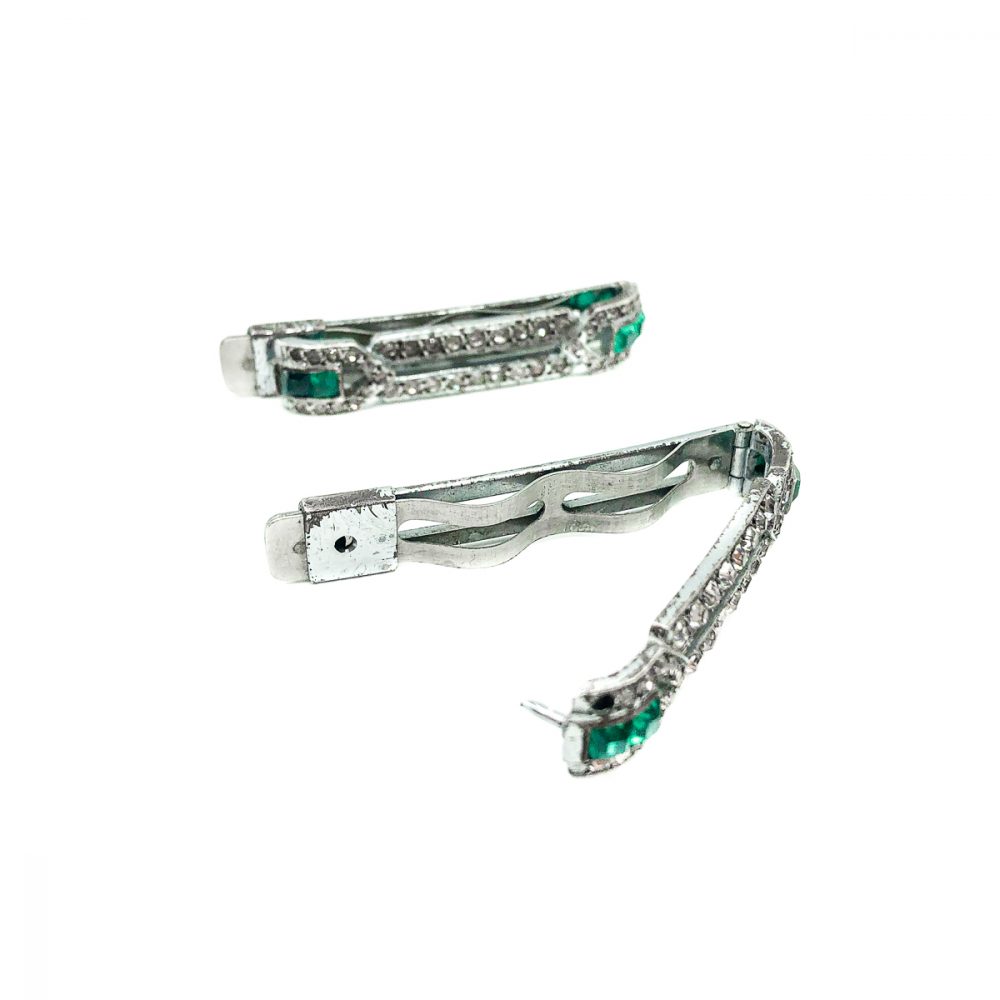Vintage Art Deco Paste Hair slides