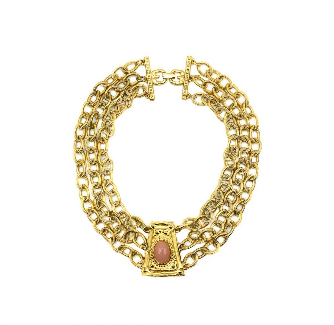 Vintage Givenchy Coral Byzantine Collar
