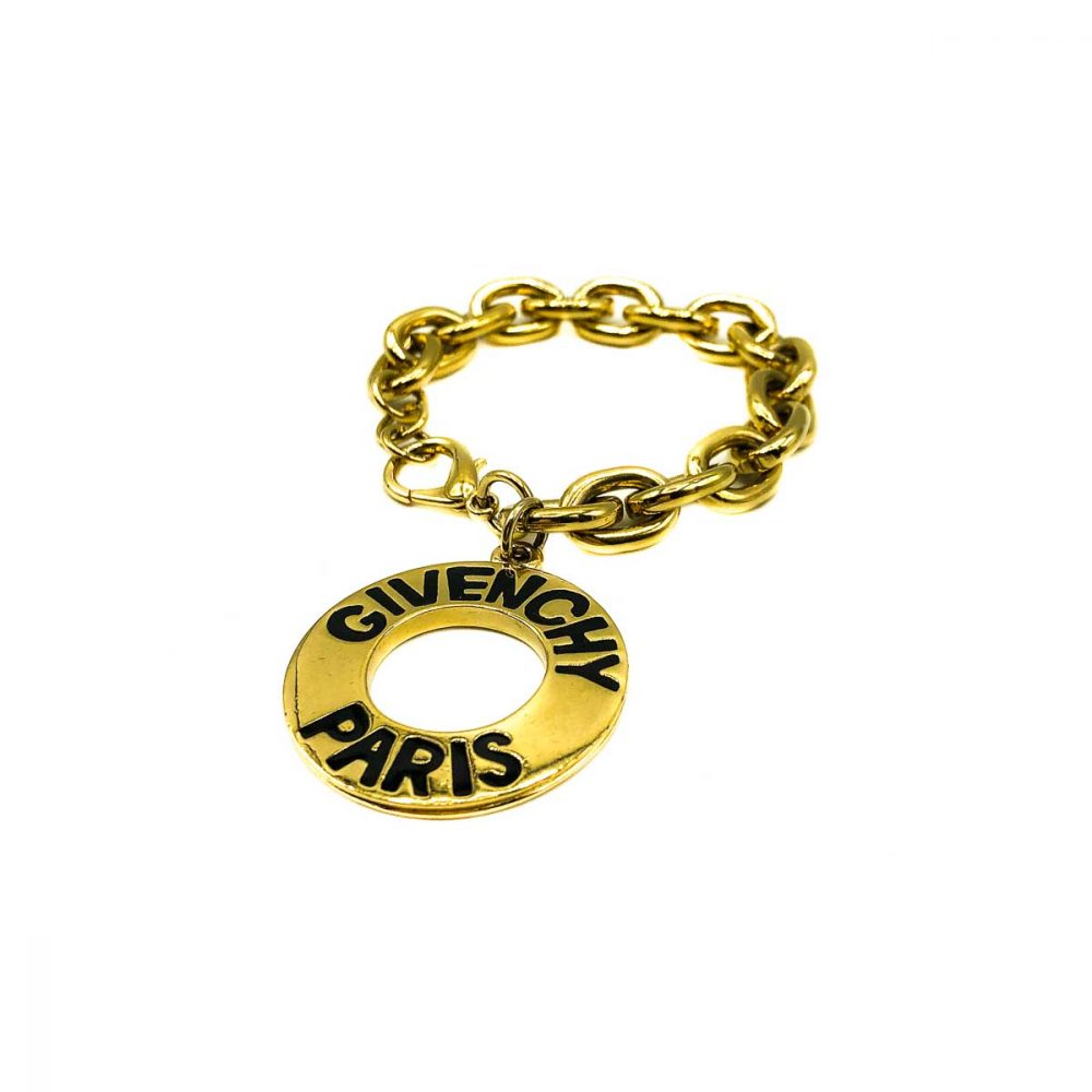 Vintage Givenchy Logo Charm Bracelet