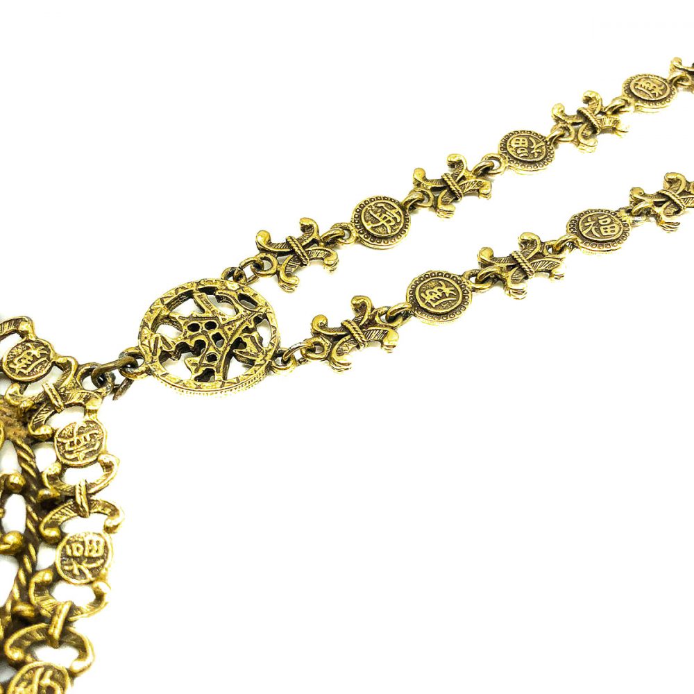 Vintage Goldette Chinese Medallion Necklace