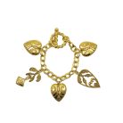 p Vintage Heart Charm Bracelet