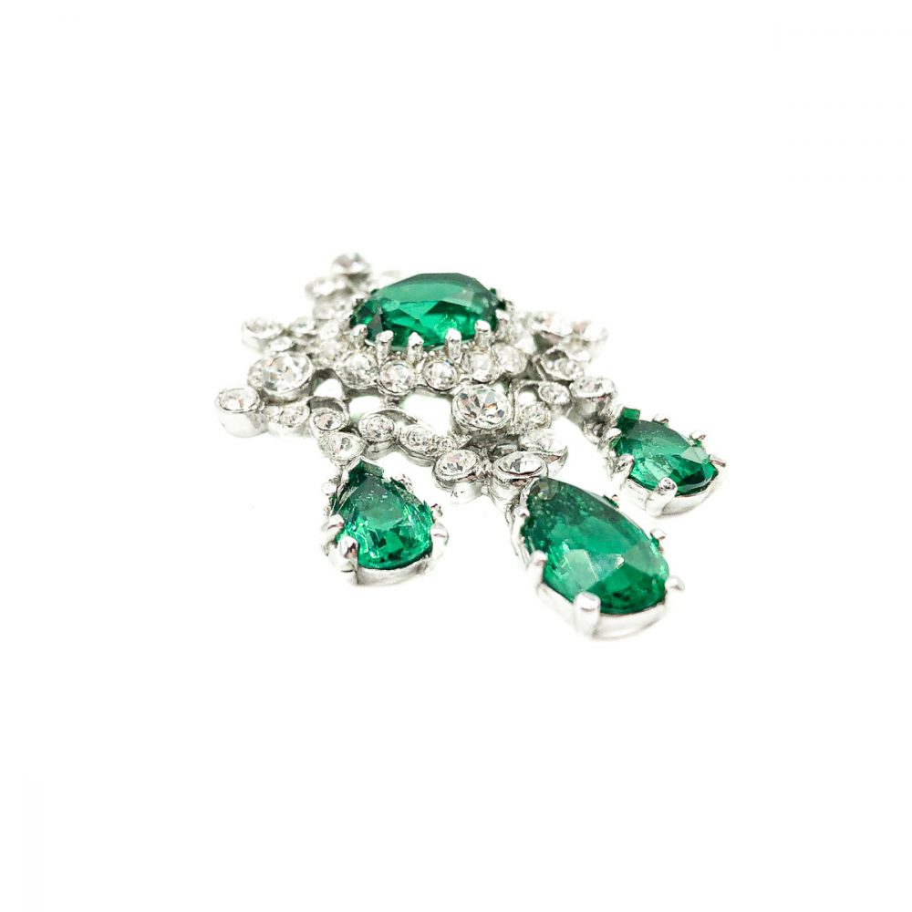 Vintage Mitchel Maer Emerald Brooch