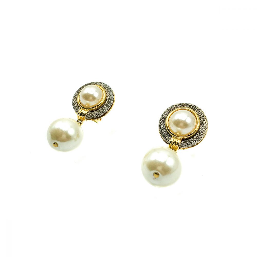 Vintage Pearl Droplet Earrings