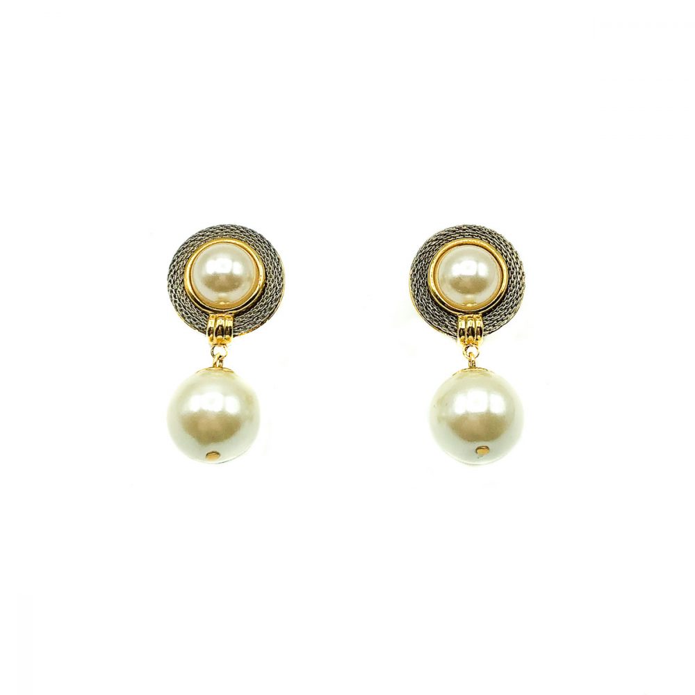 Vintage Pearl Droplet Earrings
