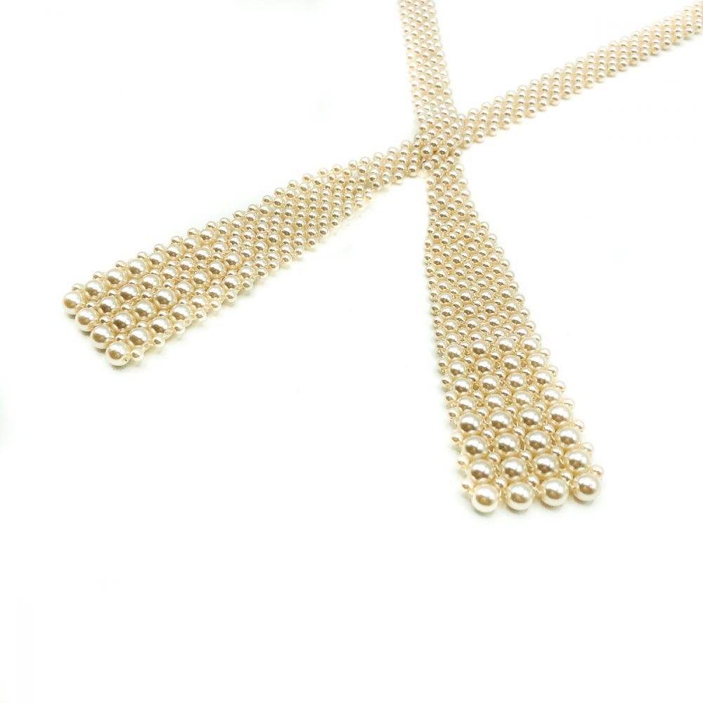 Vintage Pearl Lariat Necklace