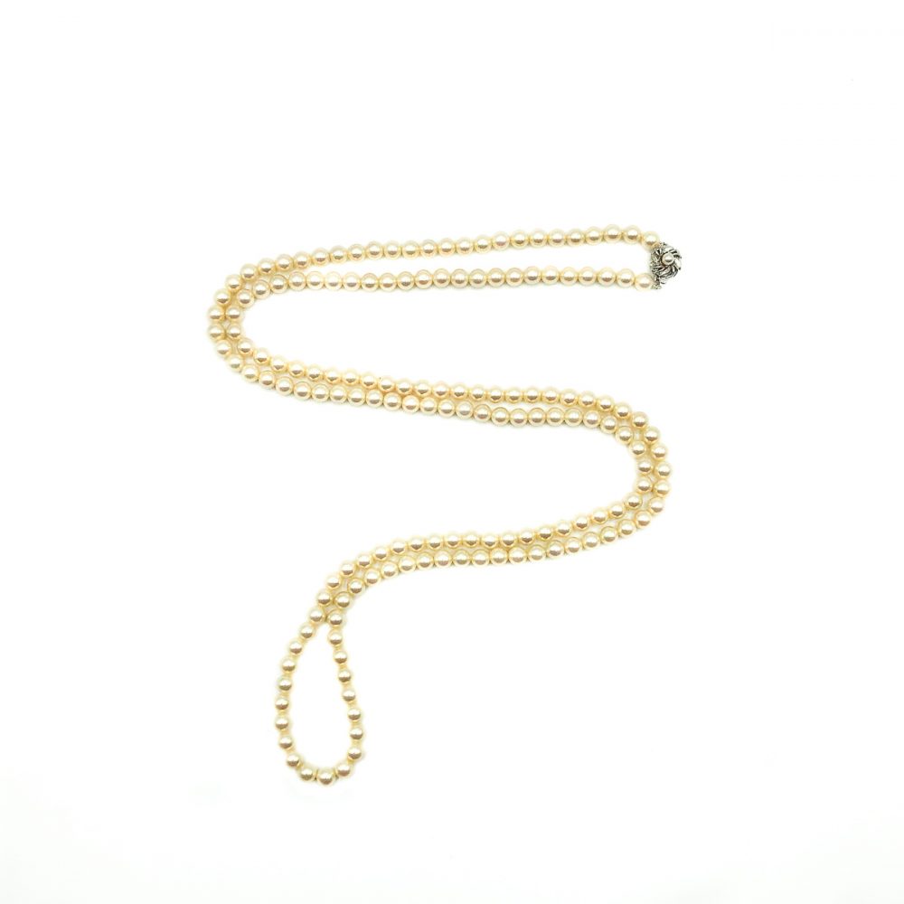 Vintage Pearl Opera Necklace