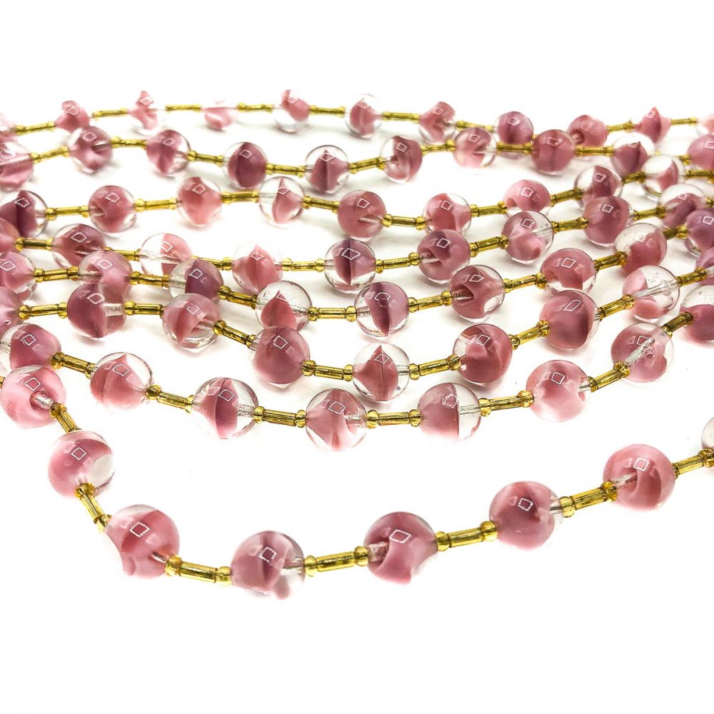 Vintage Pink Art Glass Collar