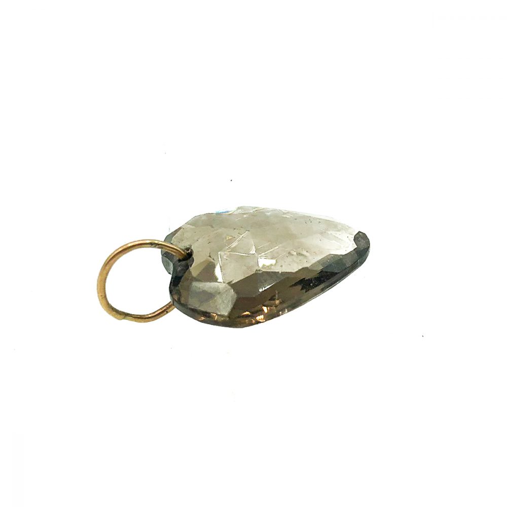 Antique Gold and Natural Quartz Heart