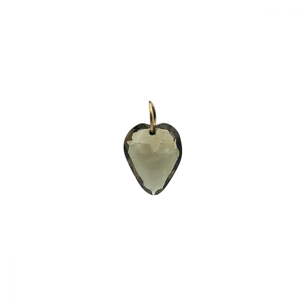 Antique Gold and Natural Quartz Heart