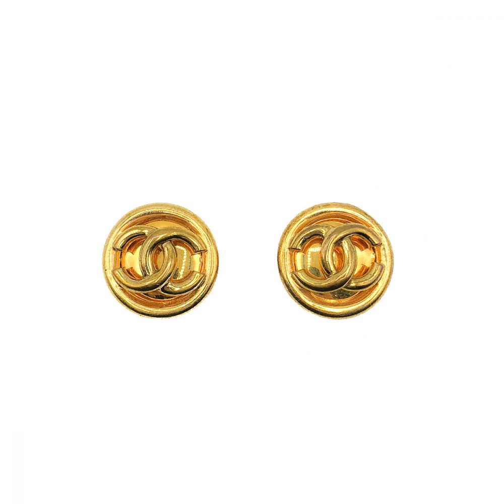 Vintage Chanel CC Logo Earrings
