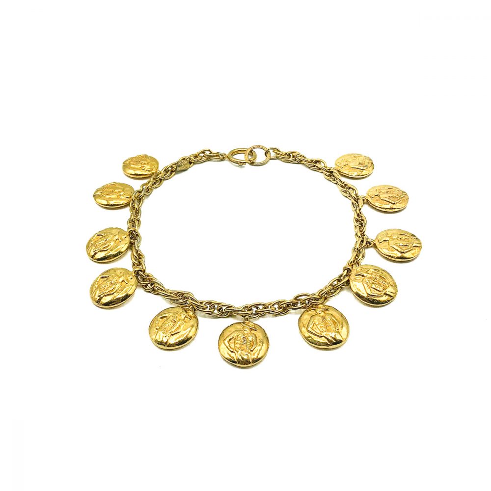 Vintage Chanel Coco & Monogram Necklace