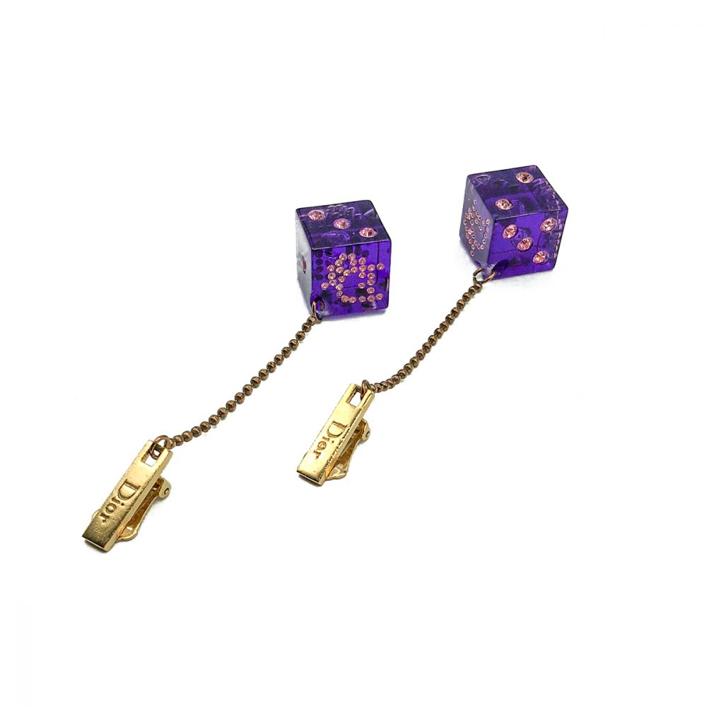 Vintage Dior Galliano Dice Earrings