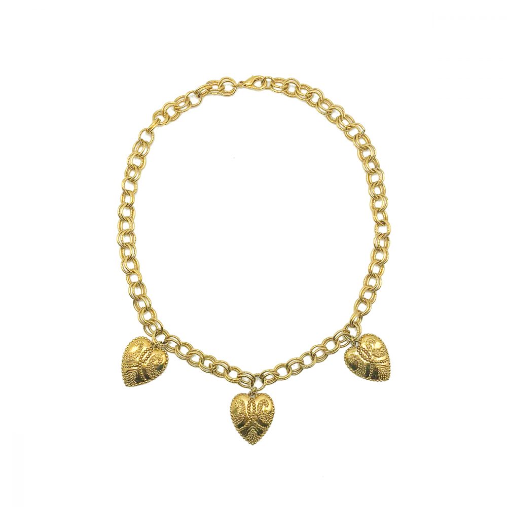 Vintage Gold Heart Necklace