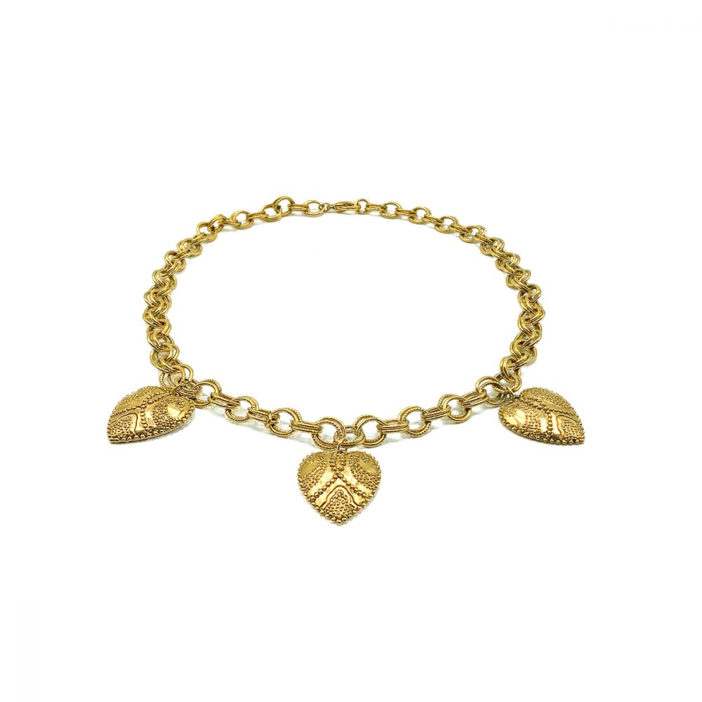 Vintage Gold Heart Necklace