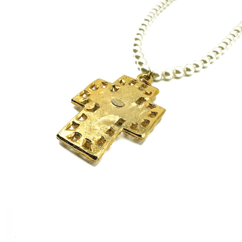 Vintage Jacky de G Paris Cross Necklace