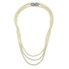 1 Vintage Pearl Triple Rope Necklace