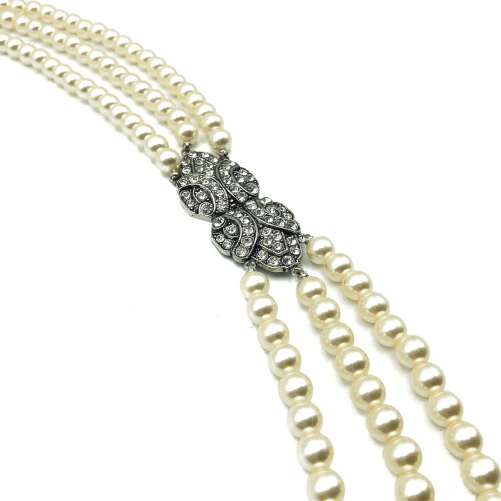 Vintage Pearl Triple Rope Necklace