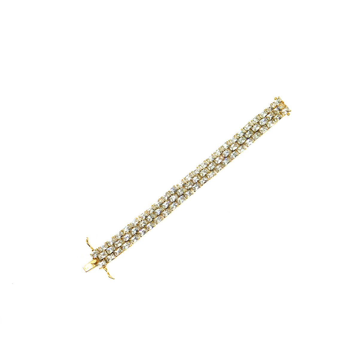 Jennifer Gibson Vintage Jewellery Silver Gilt Crystal Bracelet 767 (3) Silver Gilt Crystal Bracelet