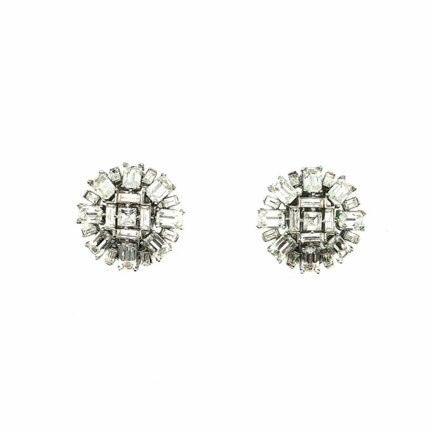 Vintage Trifari Deco Earrings