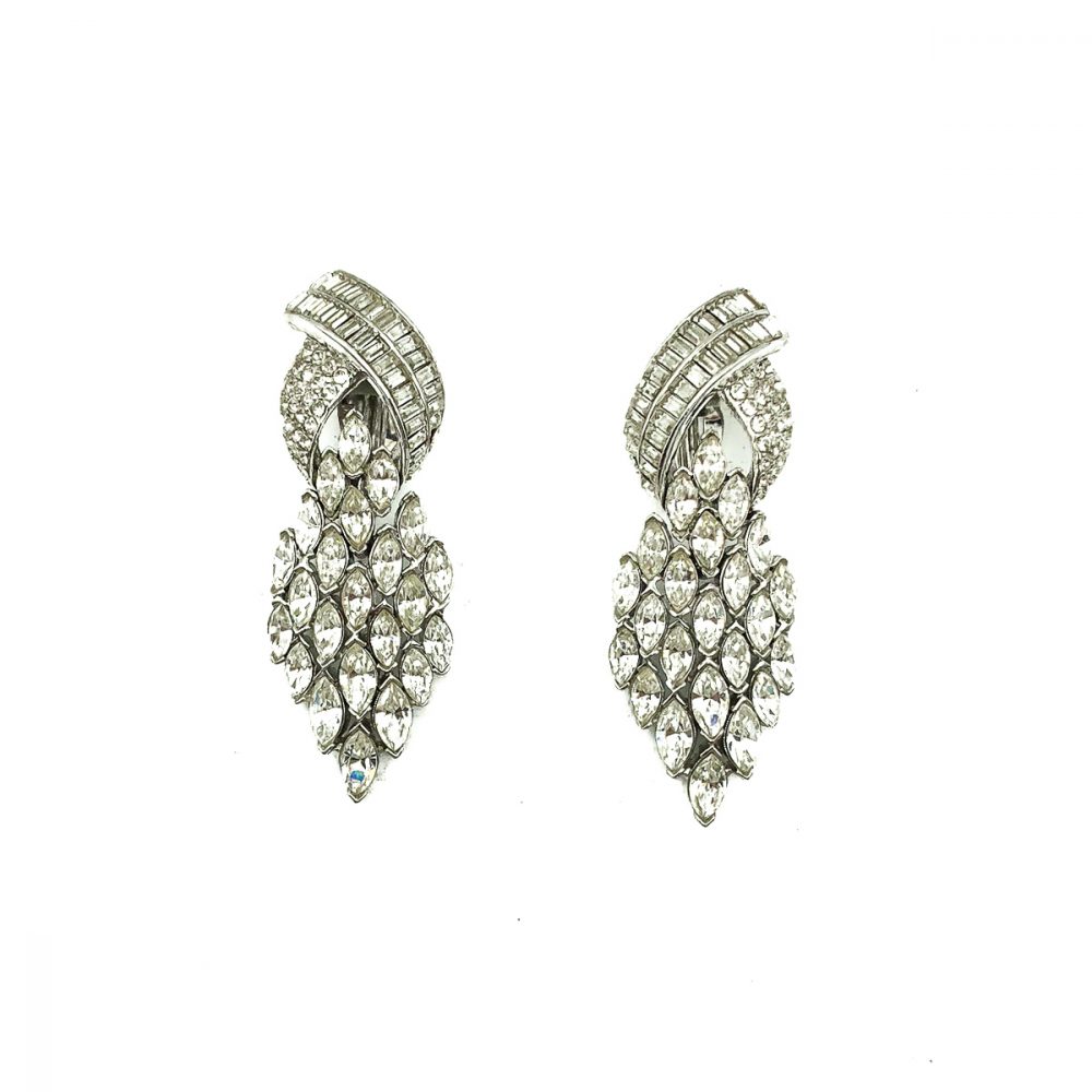 Vintage Ciner Deco Earrings