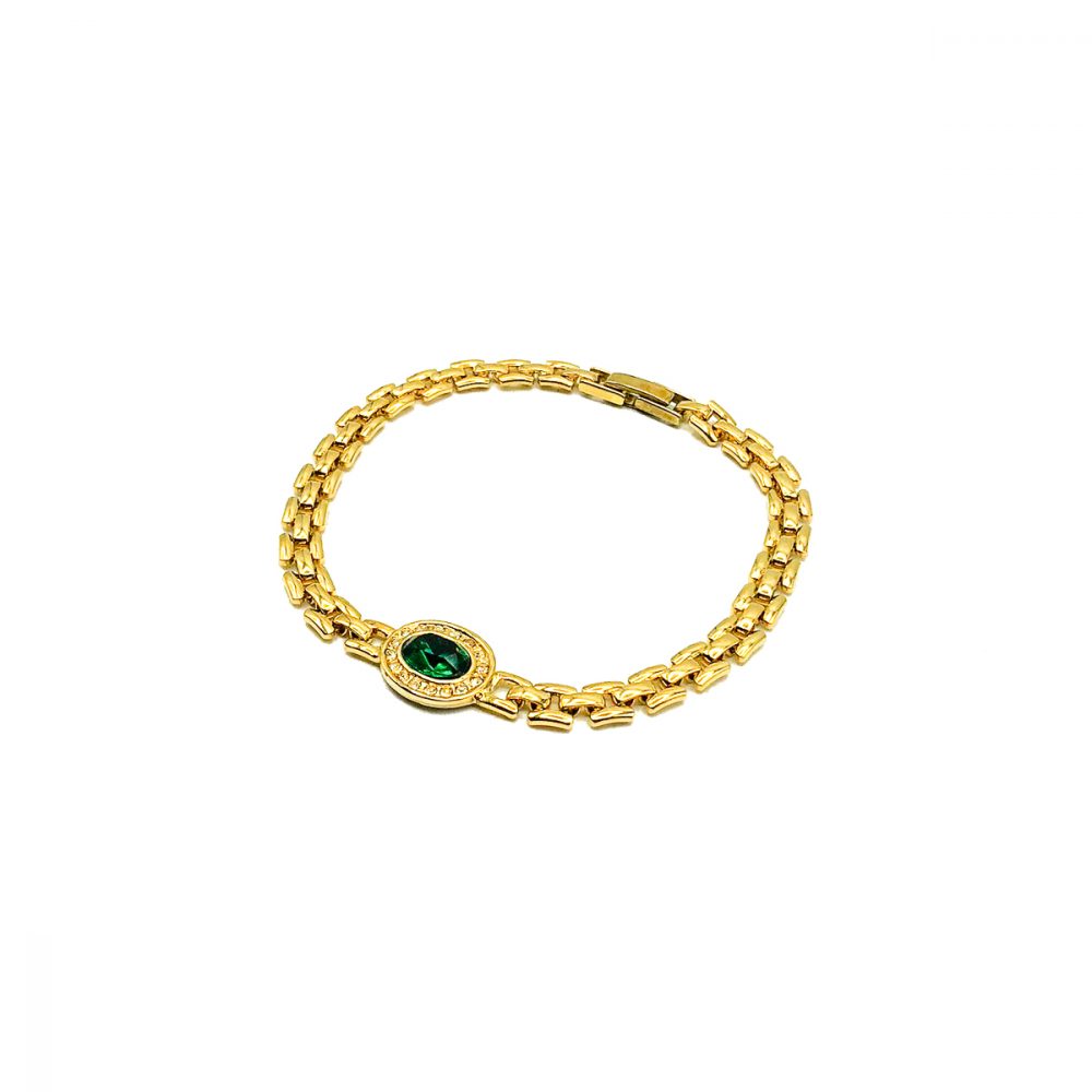 Vintage Emerald Crystal Bracelet