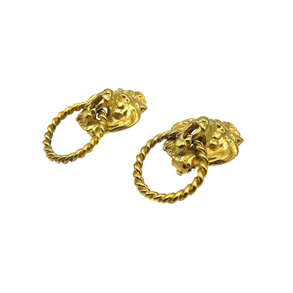 Vintage Lion Knocker Earrings