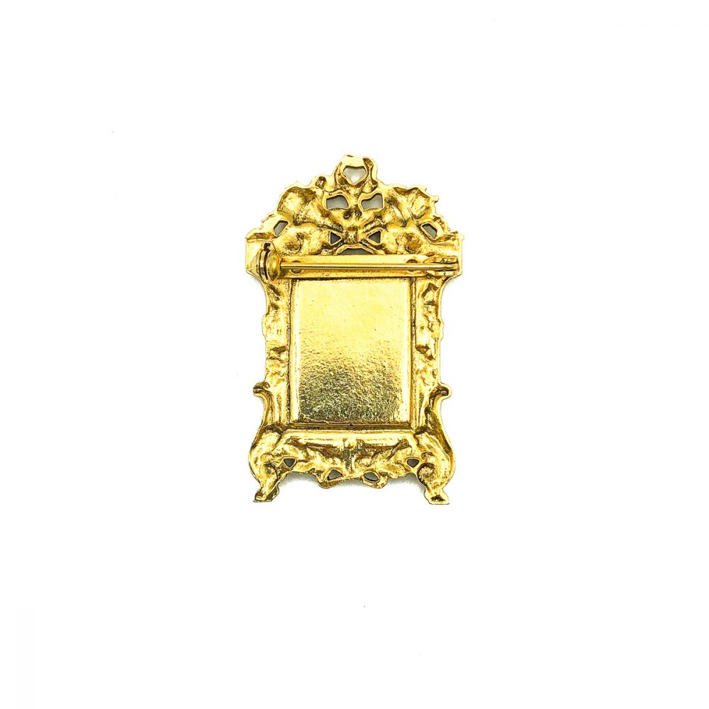 Vintage Miniature Mirror Brooch
