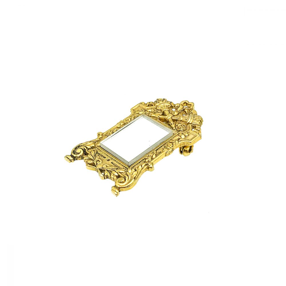 Vintage Miniature Mirror Brooch