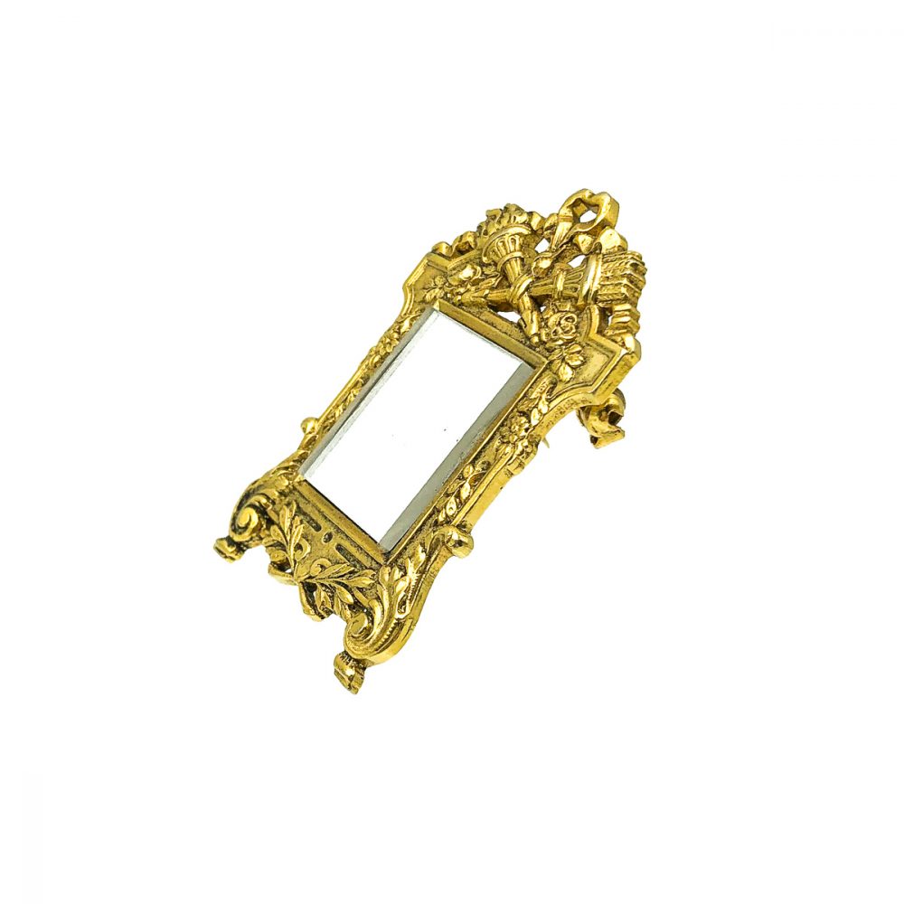 Vintage Miniature Mirror Brooch