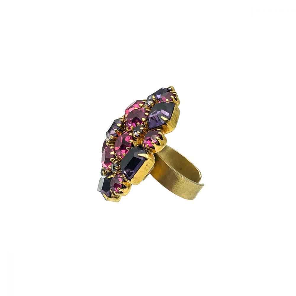 Vintage Pink Crystal Ring